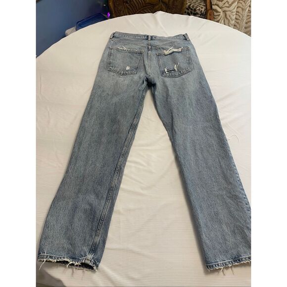 AGOLDE Women’s Destroyed Distressed 90s Denim Jeans Size 28 - Picture 9 of 11